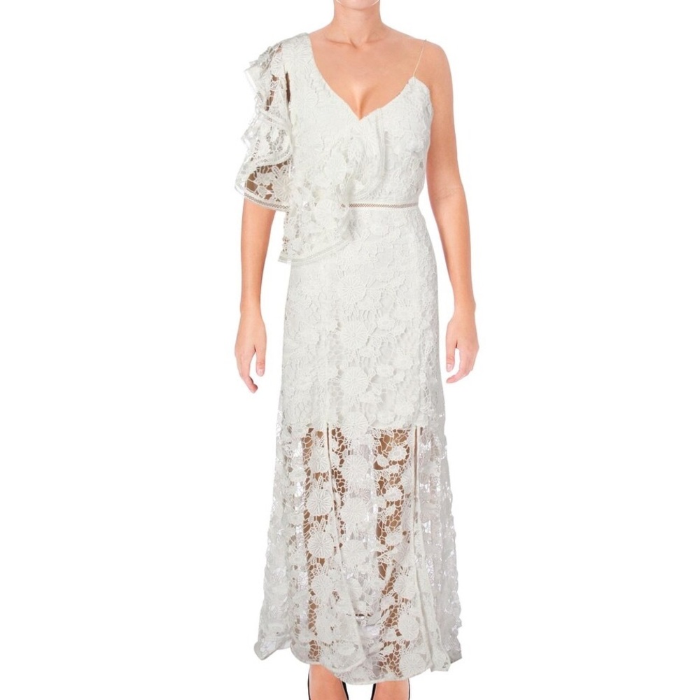 Keepsake White Floral Lace Maxi Dress Size Small